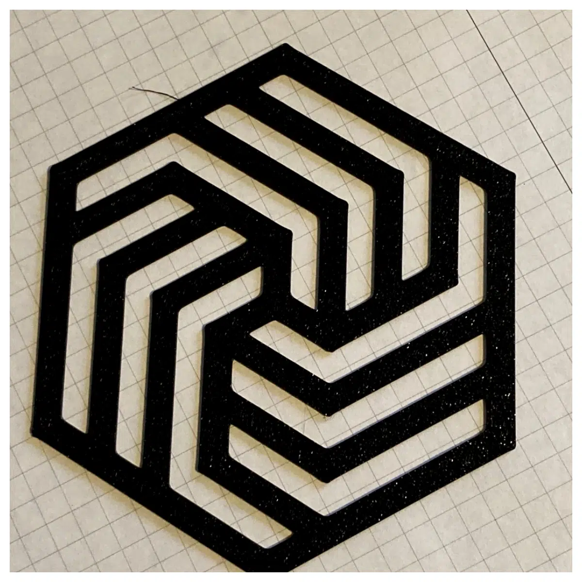 Modern Geometric Coasters Desk Decor Coffee Mat Table Protector 6 Sided Design Kitchen Accessories