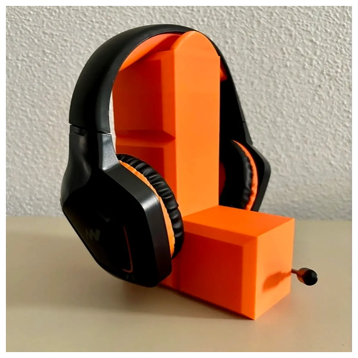block headphone desk organizer gaming setup accessory cable management holder for pc