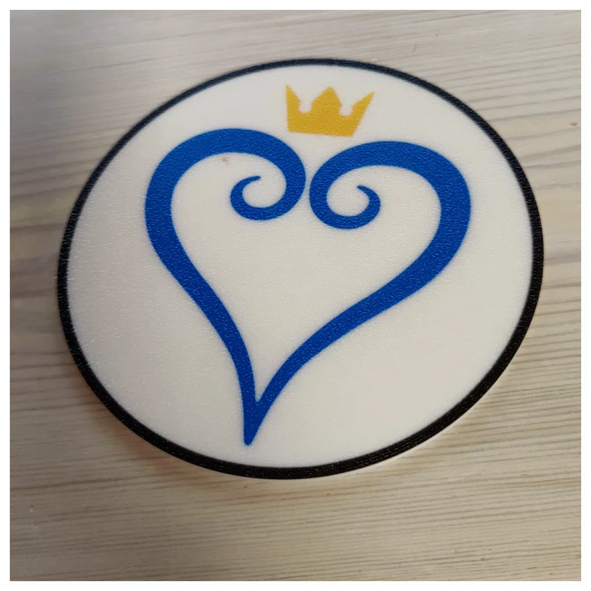 Kingdom Hearts Logo Coaster Game Decor Collectible Merchandise Table Mat Fan Gift Protective Pad