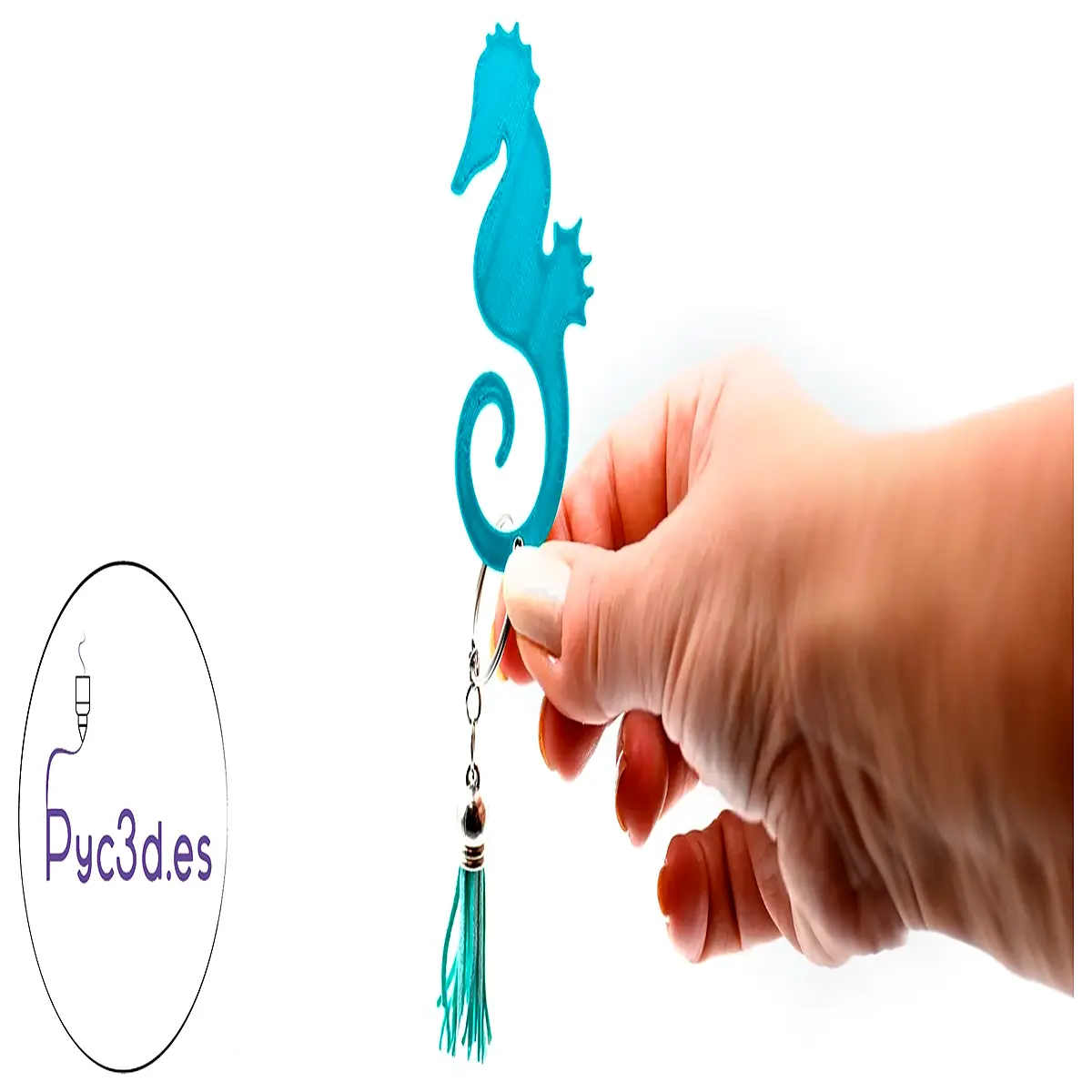 Seahorse Keychain Seahorse Shaped Keyring Cute Car Decoration Keychain Charm Memorial Gift Creative Miniature Figurine