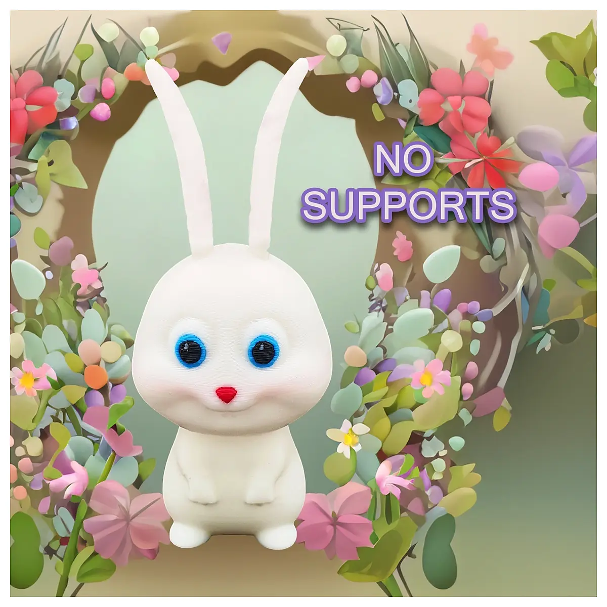 Easter Bunny 3D Print Model Download No Support Needed Decorate DIY Holiday Gift