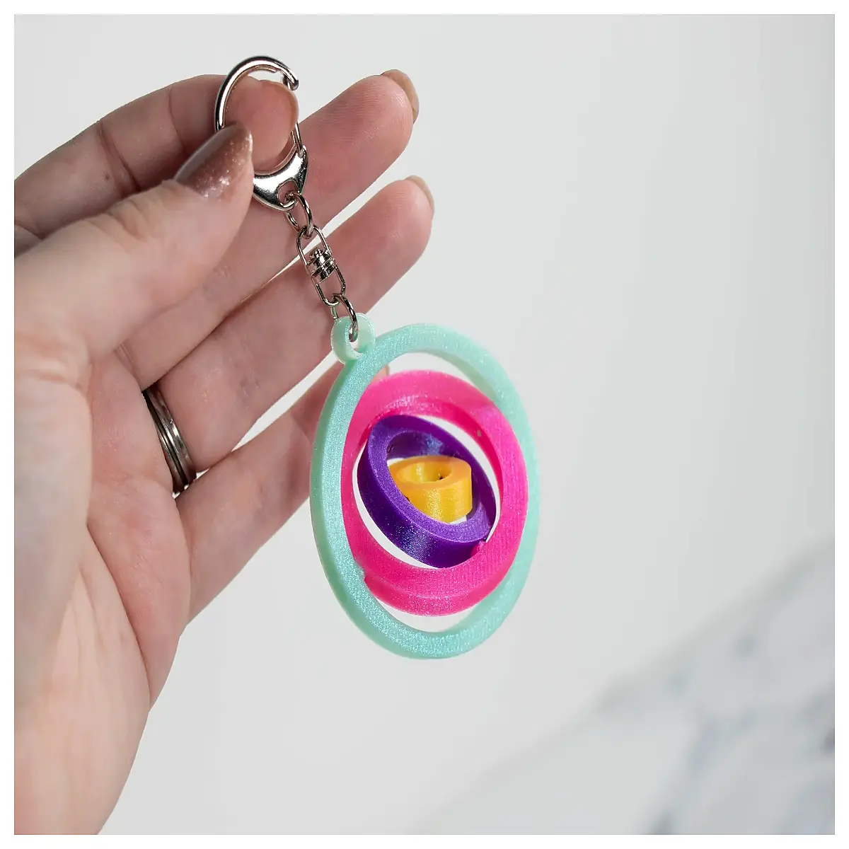 fidget spinner keychain for adults stress relief anxiety toy spinny metal spinning fob anti stress gift