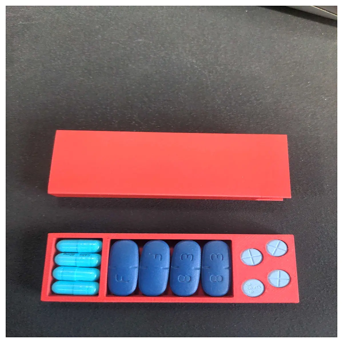 adhd daily pill organizer travel case with time slots for medication management portable weekly medicine box for adults