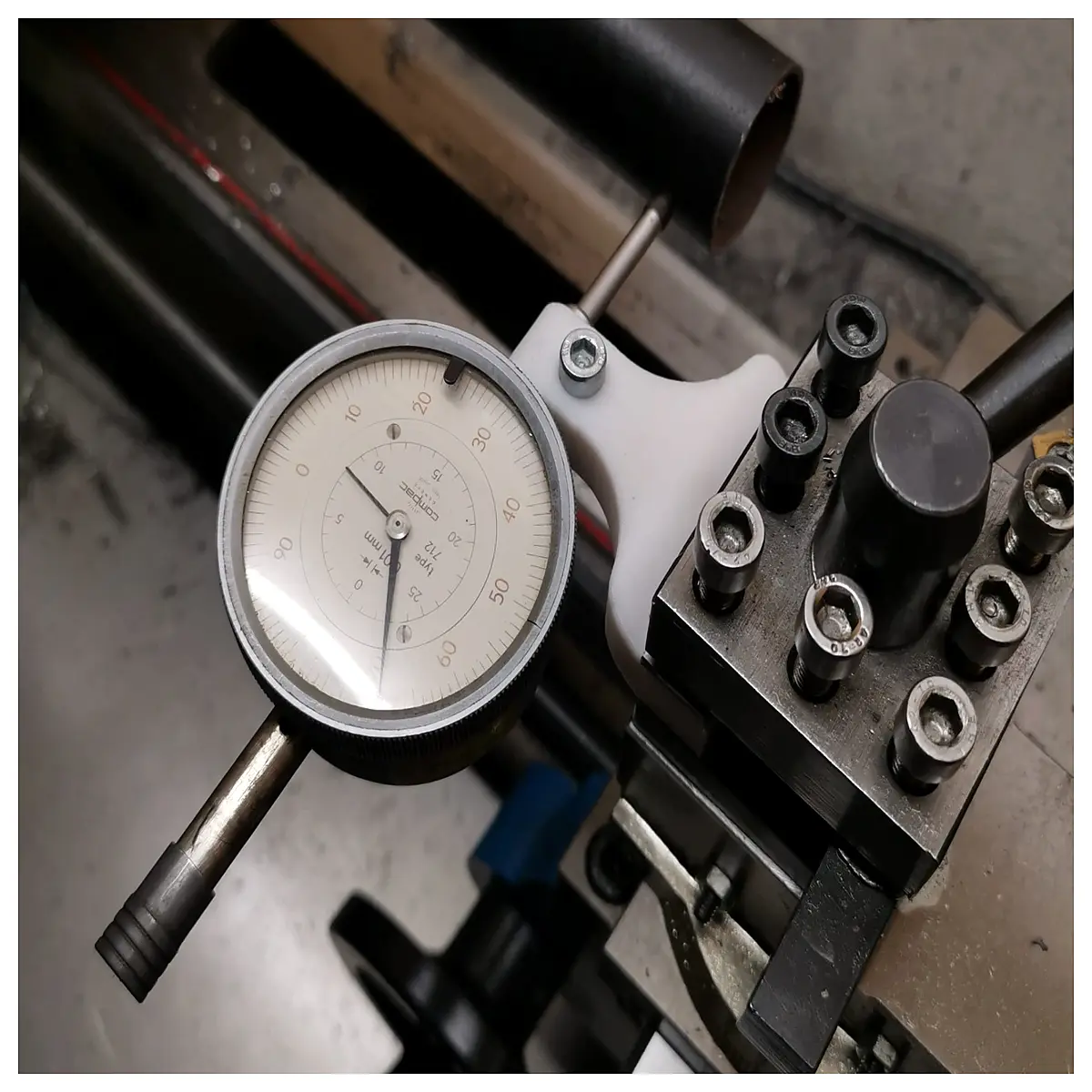 mini lathe dial indicator mount bracket for precision machining tool holder