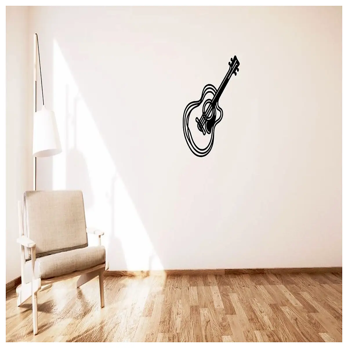 Guitar Wall Decor Stickers Music Wall Art Vinyl Decal Guitar Wall Covering Creative Wall Decor Soundproofing Panels