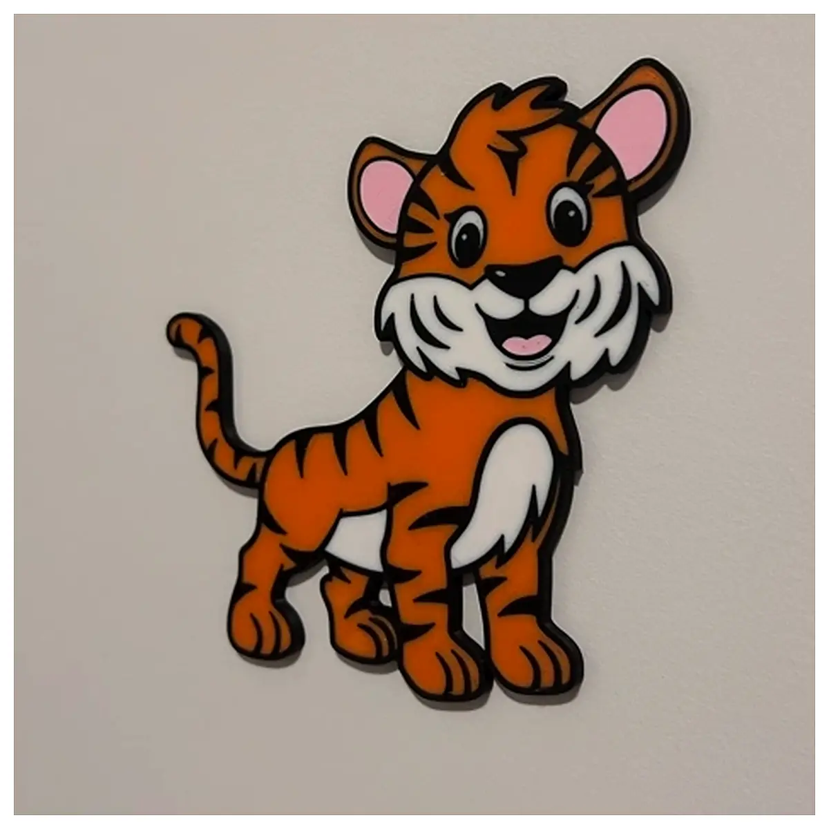 Cute Tiger Wall Art for Kids Room Decor Toddler Wall Decals Wall Painting Wallpaper Indoor Decorations for Baby Room