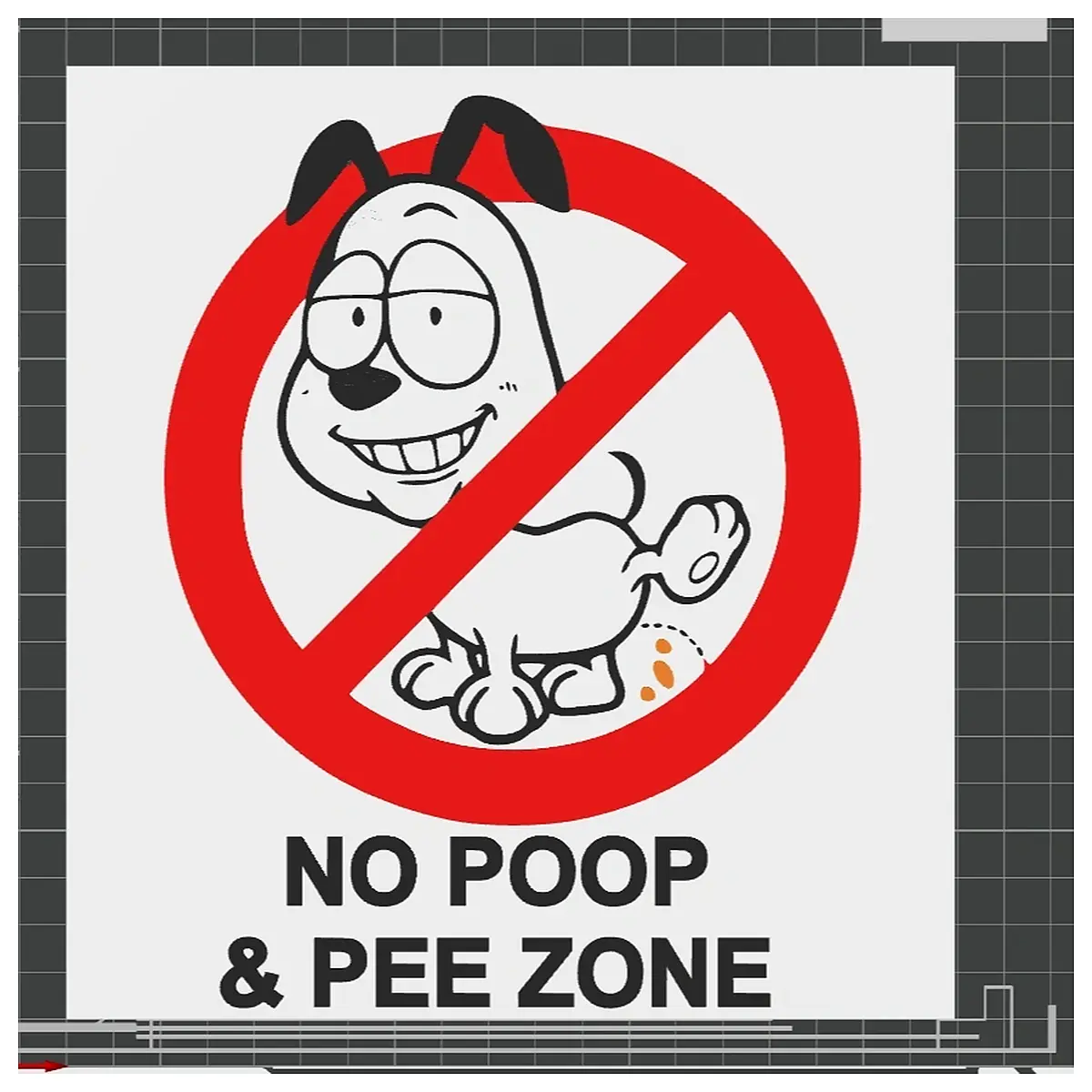 potty training signs no peeing no pooping bilingual english italian dog cat toilet housebreaking sticker