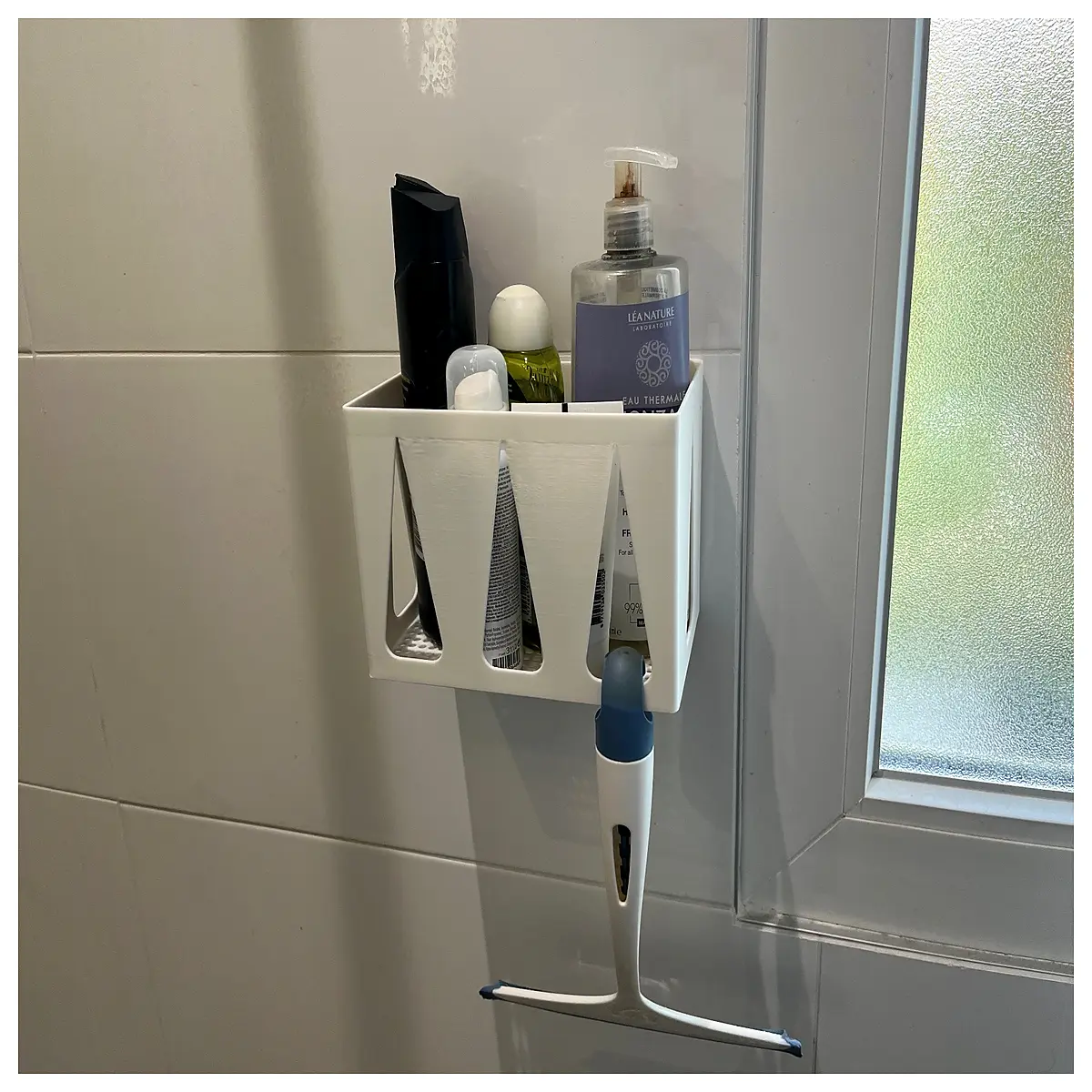 Shower Shampoo Holder Bathroom Shelf Storage Organizer Wall Mounted Space Saving Kitchen Bathroom Accessories