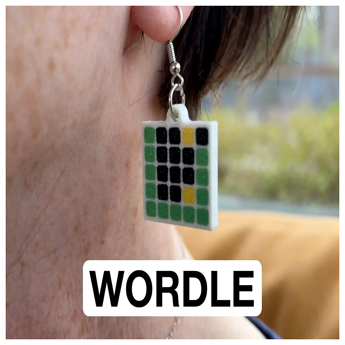 Puzzle Word Earrings Letter Game Earring Fun Accessories Girl Gift Sparkling Hair Clips Creative Ear Studs