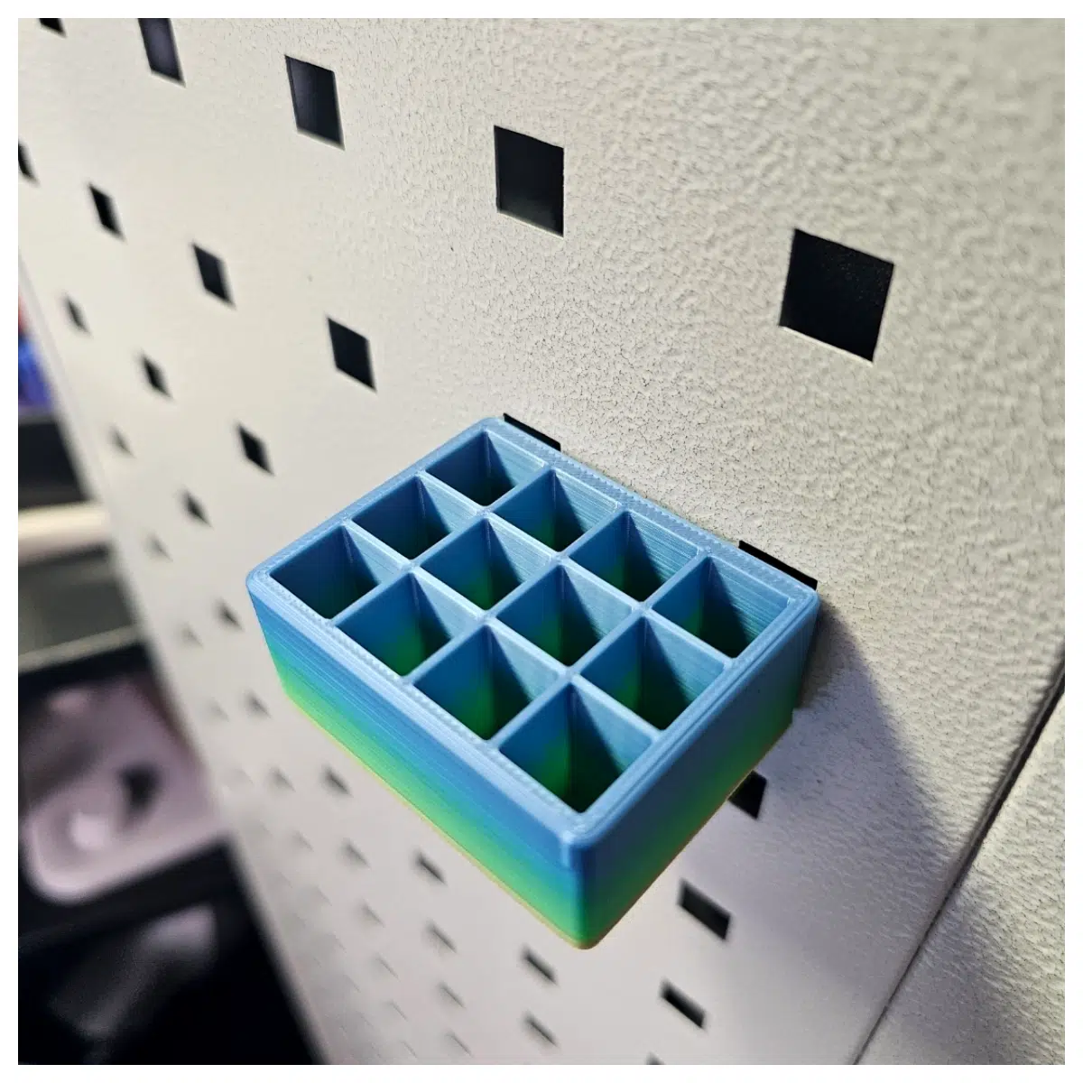 square pegboard battery holder for aaa cells wall mounted organizer rack storage for garage workshop tools