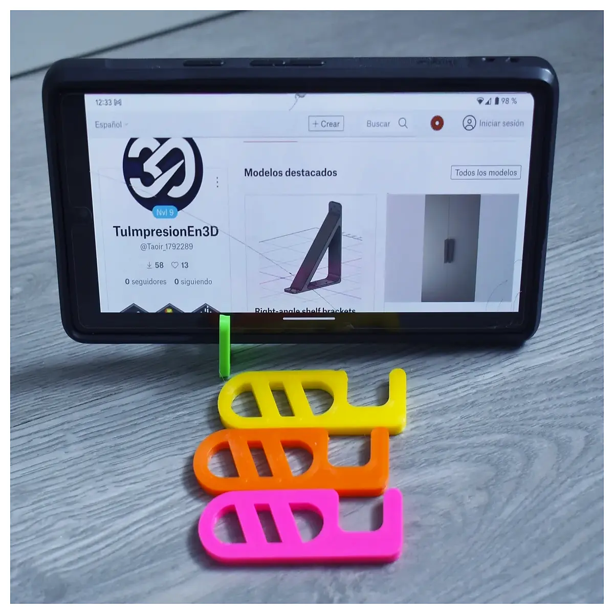keychain phone holder clip for bag car keys portable grip mount