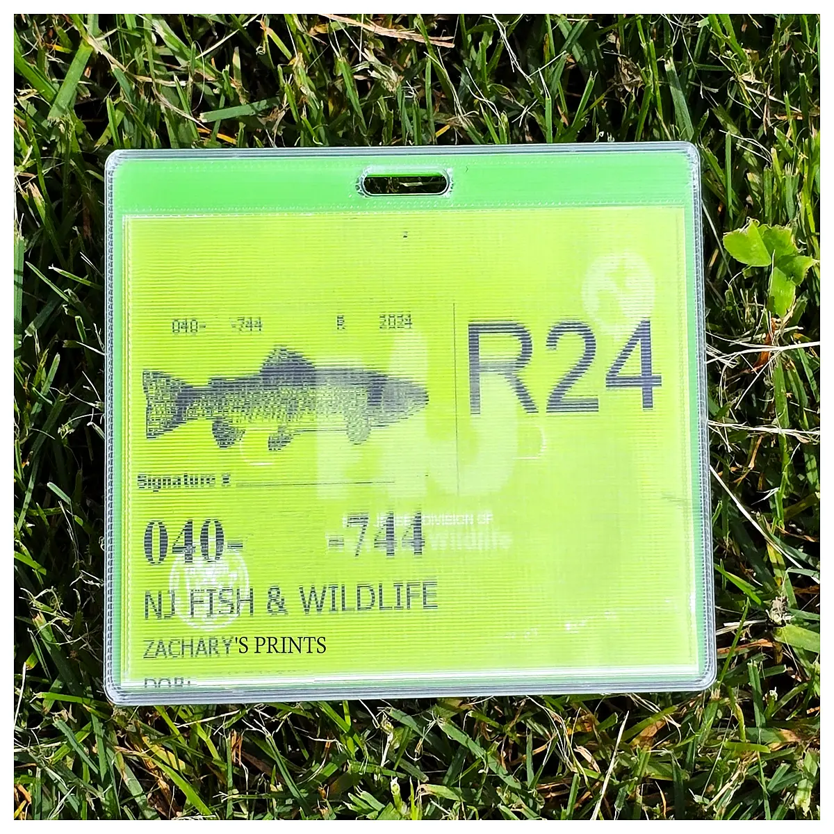 Fishing License Badge Charm Transparent PETG Fishing Permit Accessory Angler Badge Decoration Fishing Gear