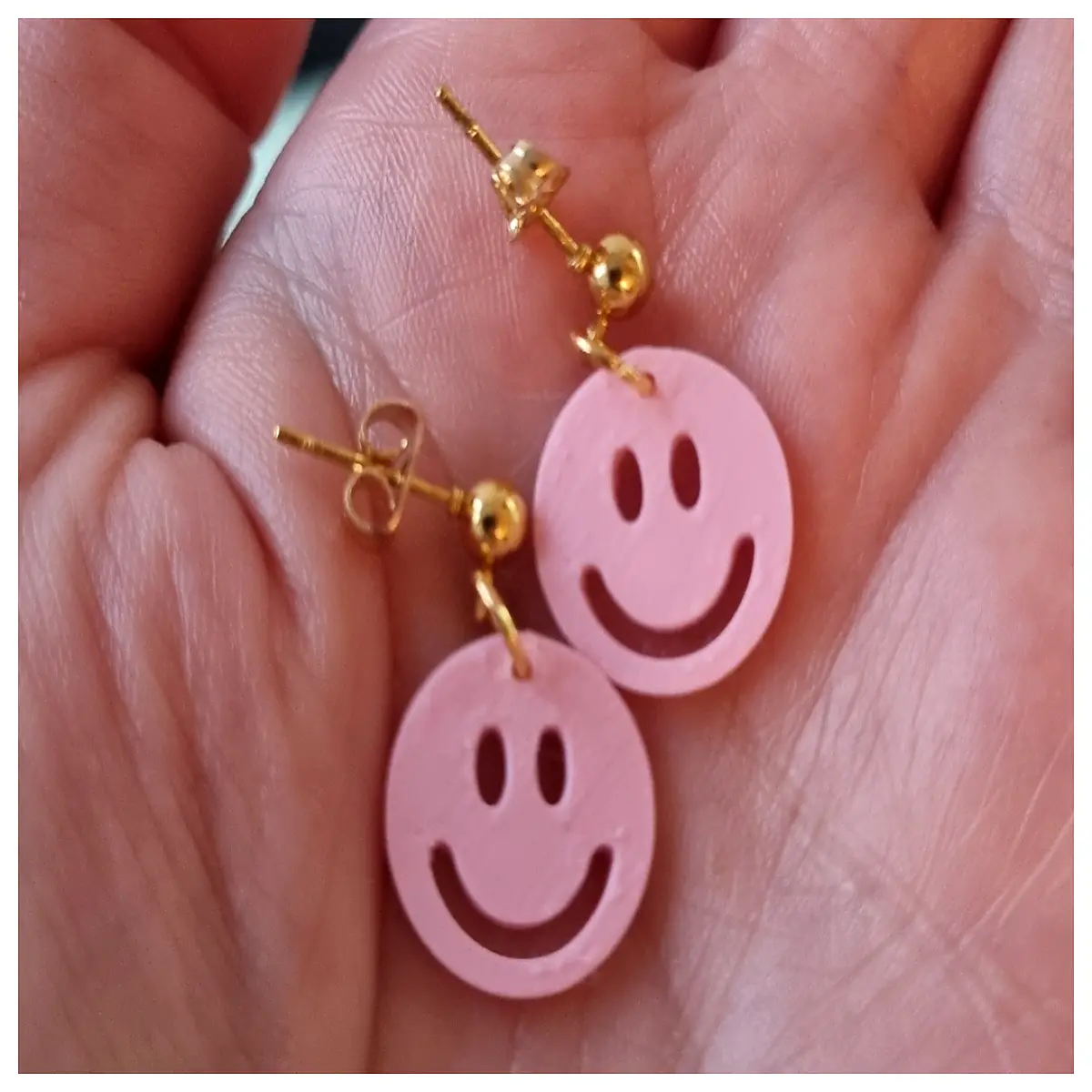 cute smiley face hoop earrings for women gold silver dangle charm jewelry funny happy expression gift