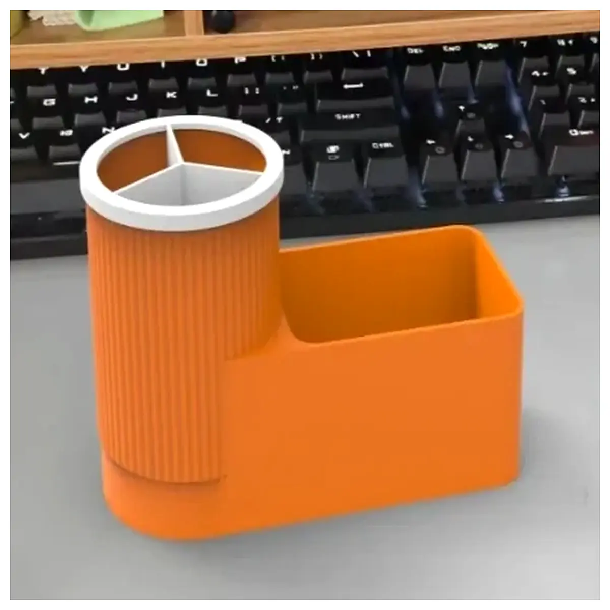 multi compartment desk organizer pen holder storage box for office supplies