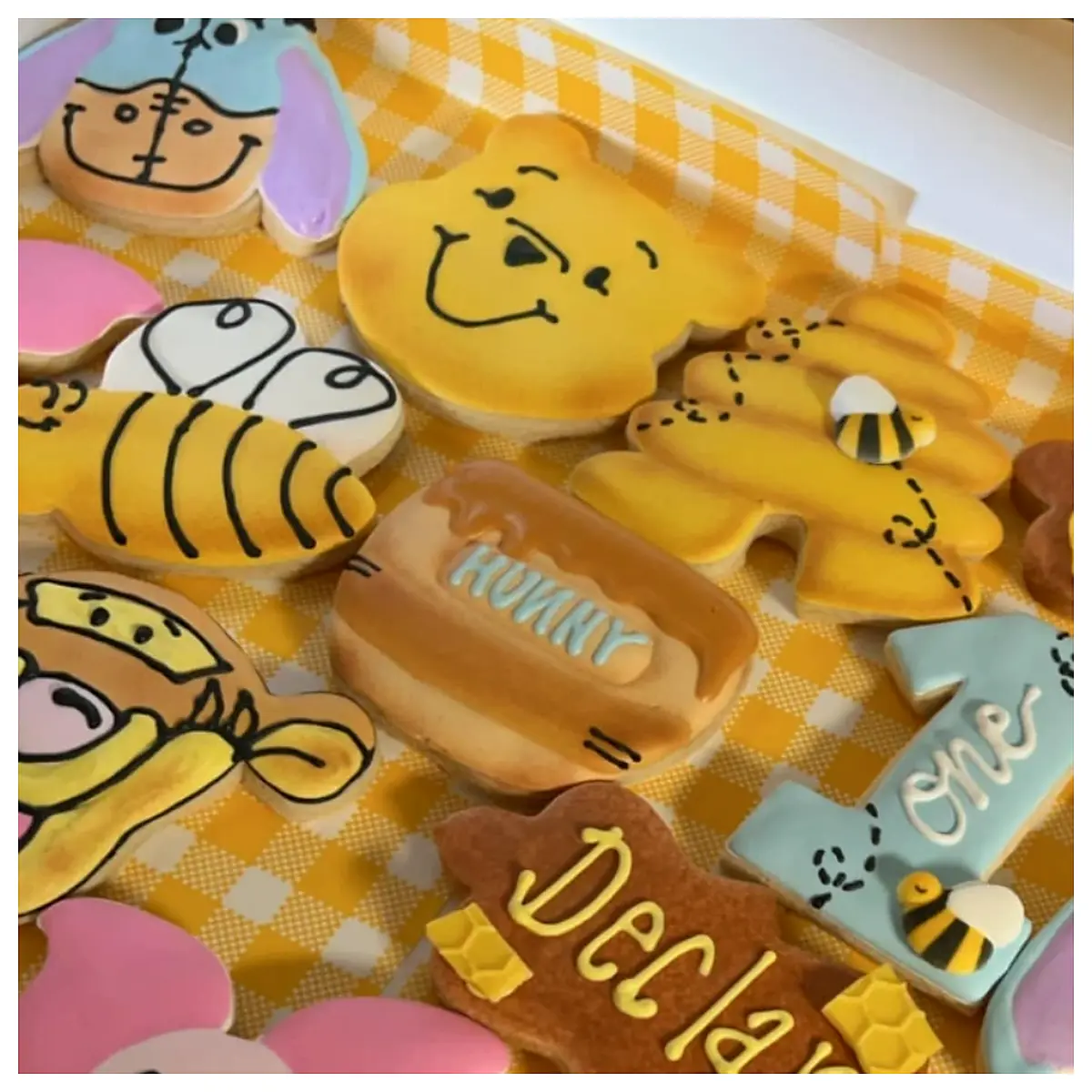 cute winnie the cookie cutters set silicone baking molds for kids birthday party fondant shapes honey pot stamp