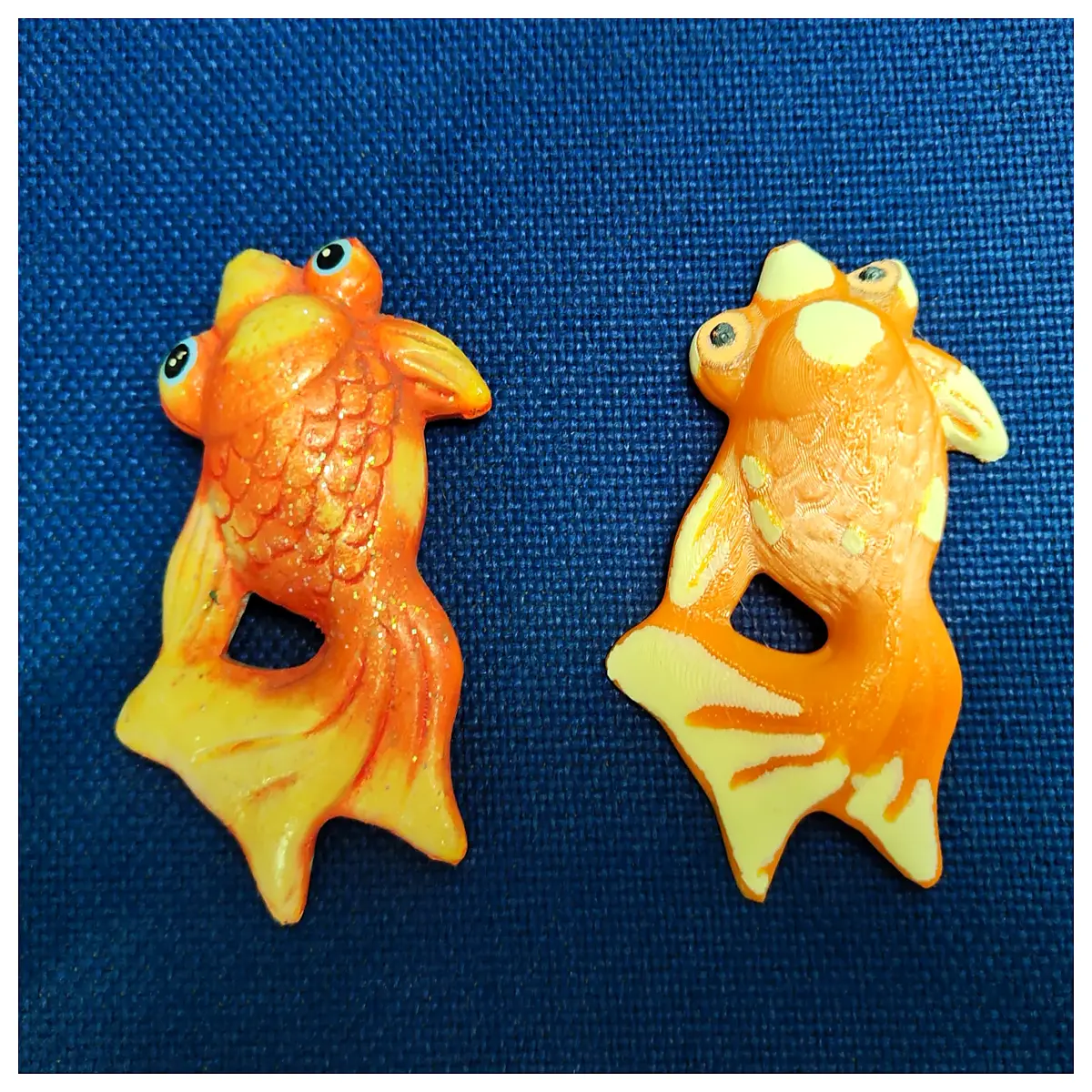 custom printed goldfish fridge magnet personalized pet portrait gift home decor souvenir