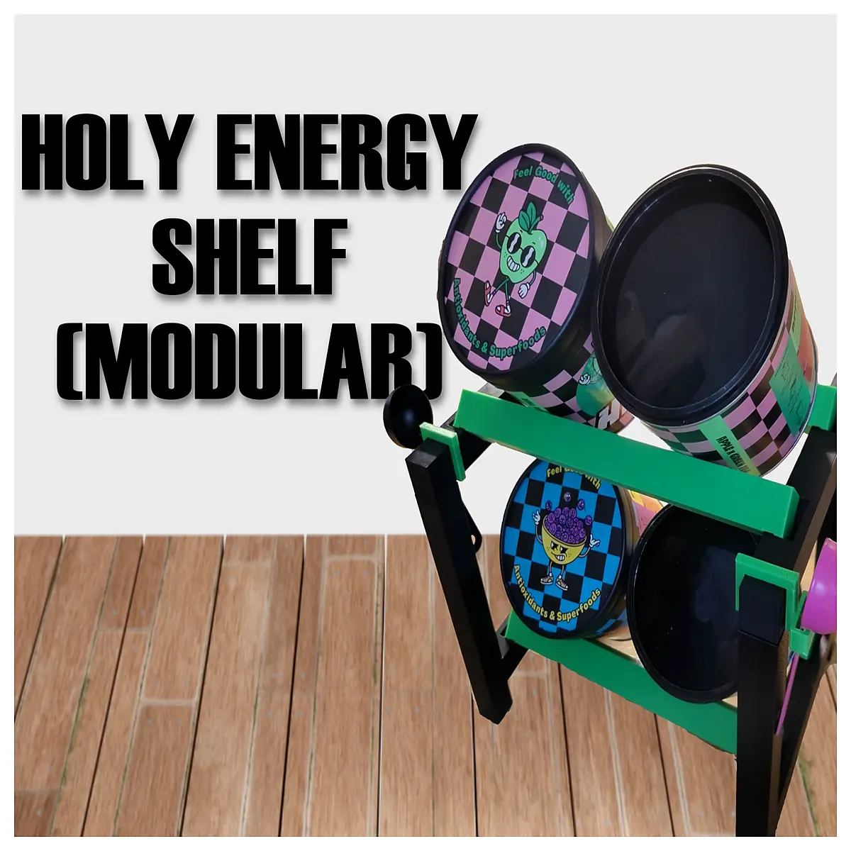 modular storage rack for burr energy tubs stackable organizer bins duty shelf unit for bulk ingredients