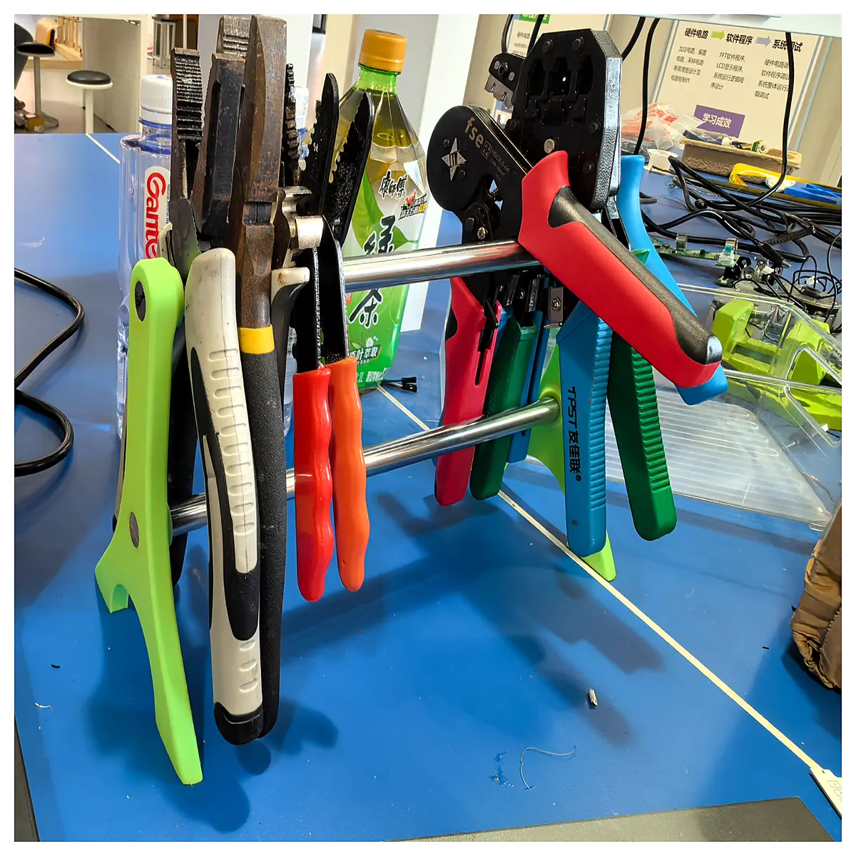 magnetic tool holder wall mount for pliers and wire cutters organizer rack storage