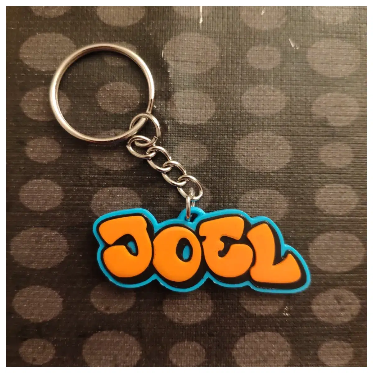 Joel Keychain Car Accessory Personalized Hanging Automotive Enthusiast Gift Key Ring