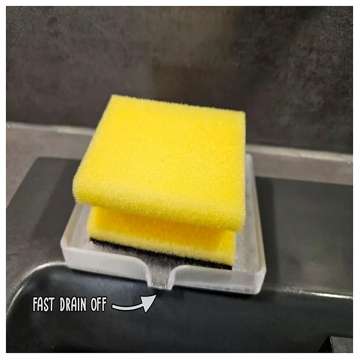 sponge holder sink organizer with drainage hole for easy cleaning