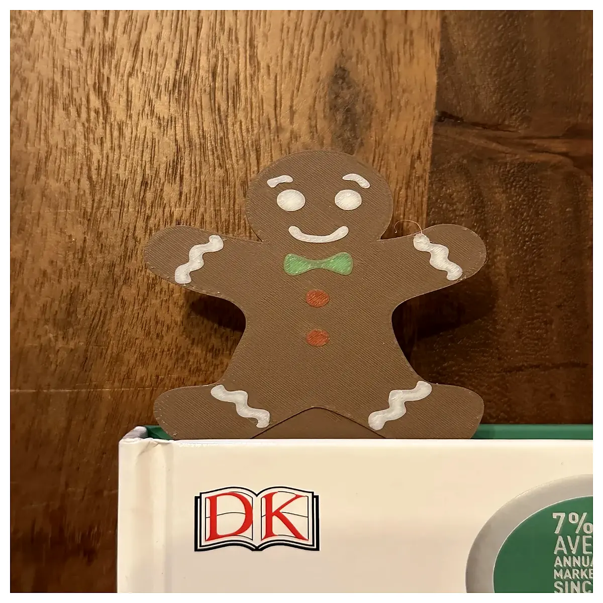 Gingerbread Man Bookmark Christmas Decoration Holiday Gift Cookie Person Bookmark Festive Collectible