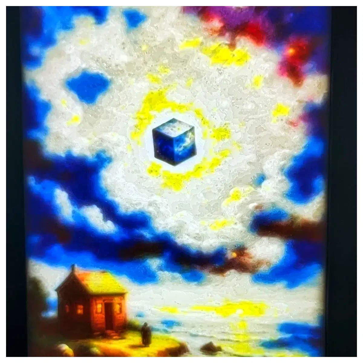 Translucent Relief Art Sculpture The Cube of All Things Shadow Art Modern Home Decor Creative Gift Effect Sculpture
