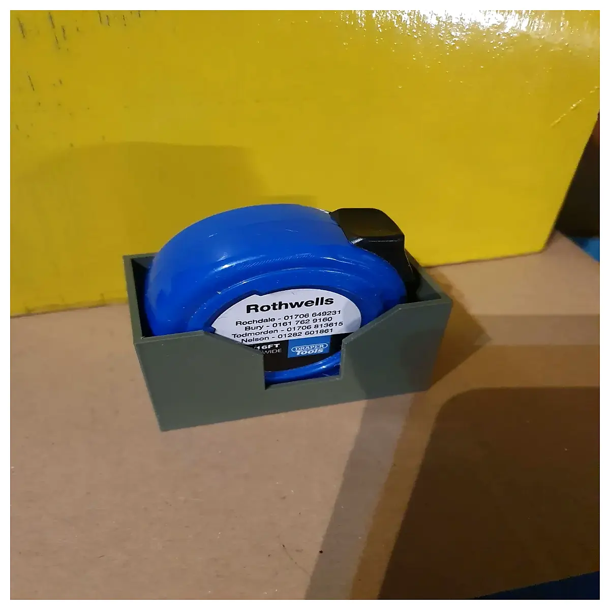 magnetic tape measure holder wall mount for construction site tool organizer belt clip storage