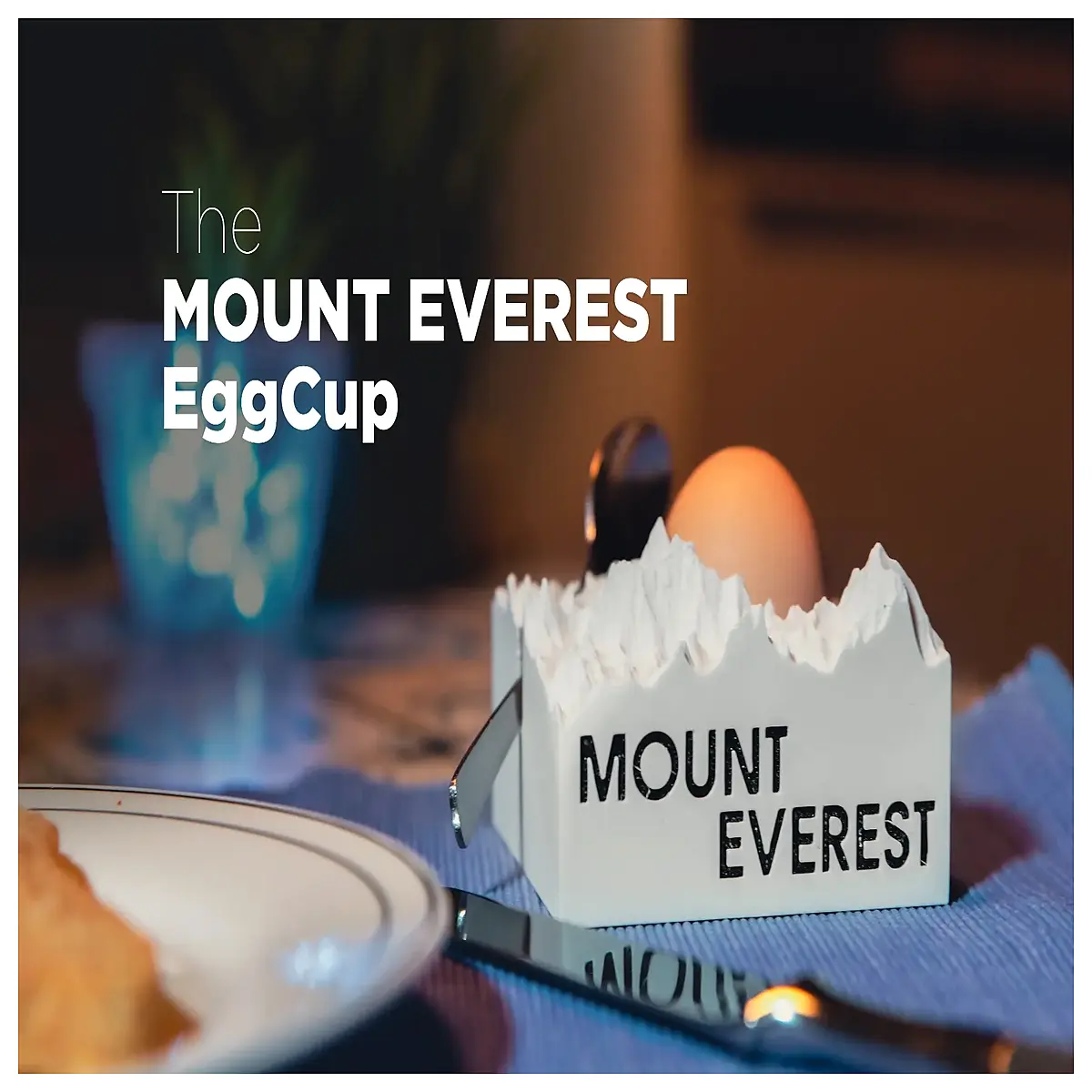 egg cup ceramic mountain peak breakfast holder hiking gift novelty kitchen decor