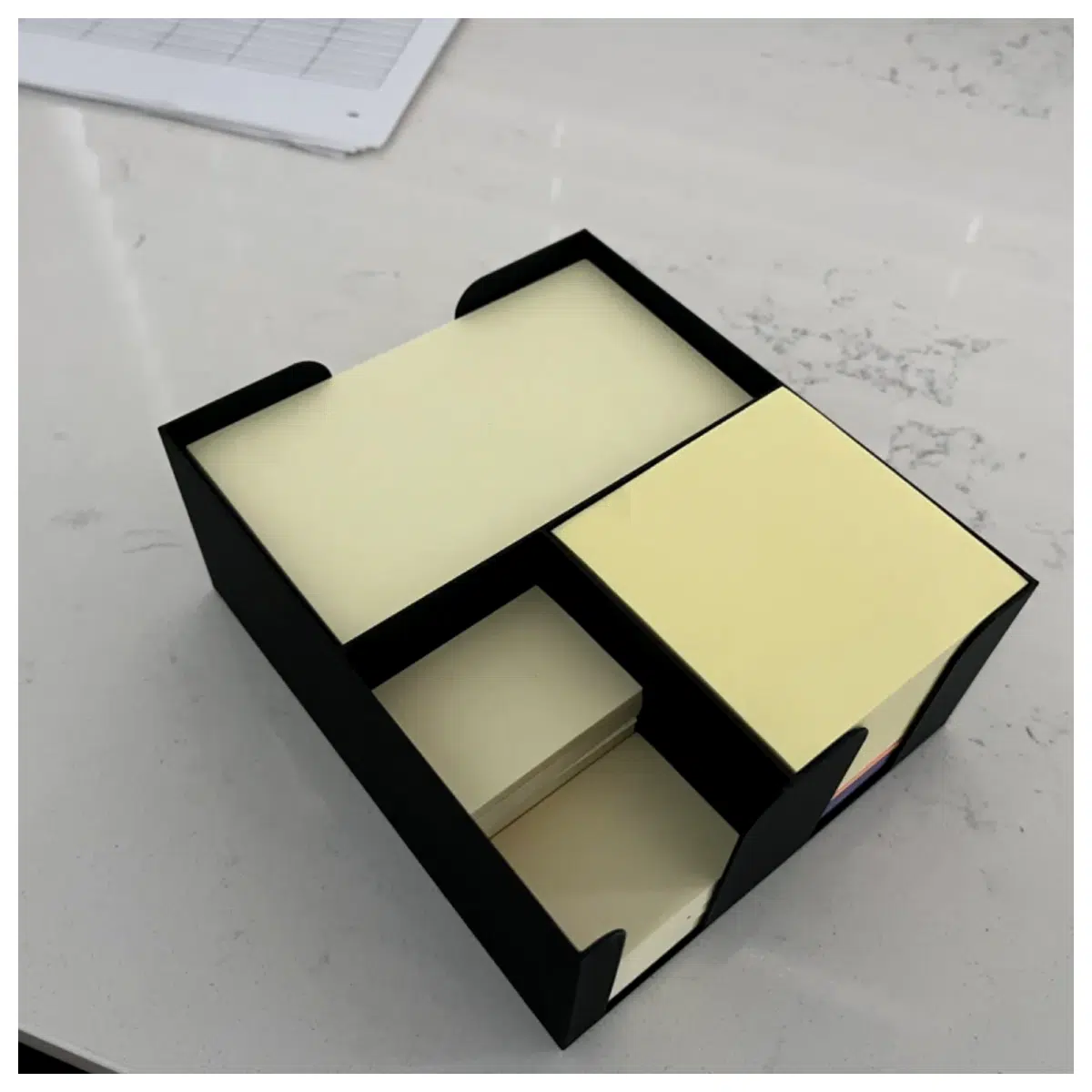 Sticky Note Organizer Box Desk Storage Container Office Supplies Clips Binder Magnetic Holder Magnetic Board