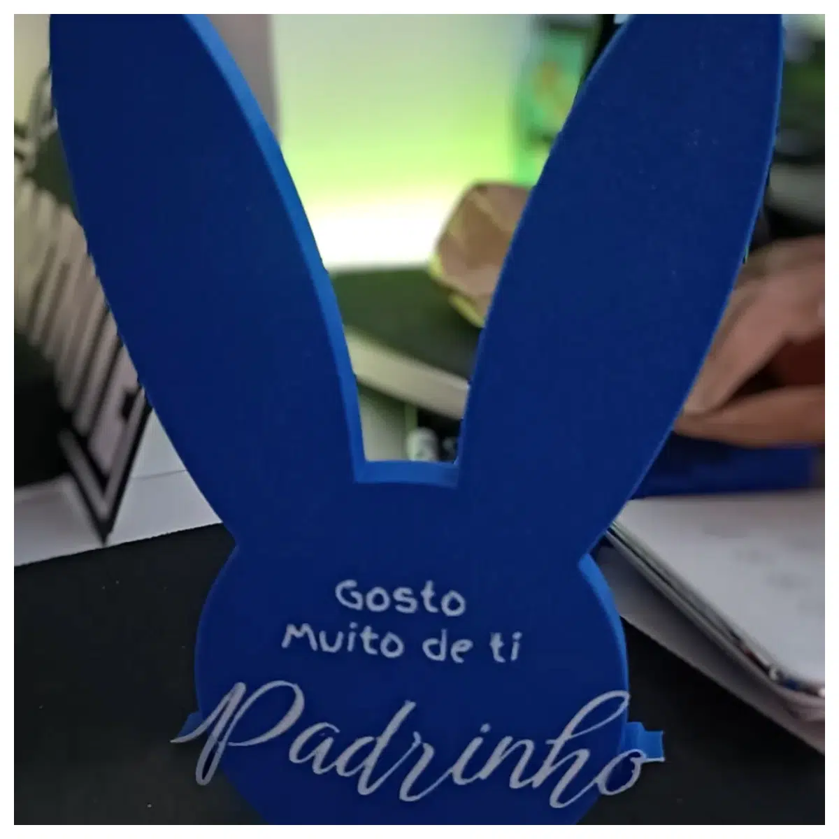 godfather funny rabbit plushie personalized stuffed animal for men quirky birthday present for dad or uncle cute bunny toy for home de