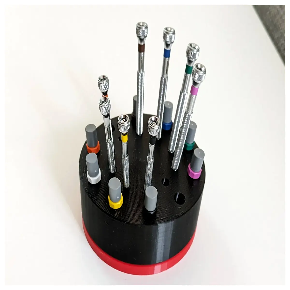 magnetic screwdriver holder rack organizer for wall drill bit storage toolbox accessory