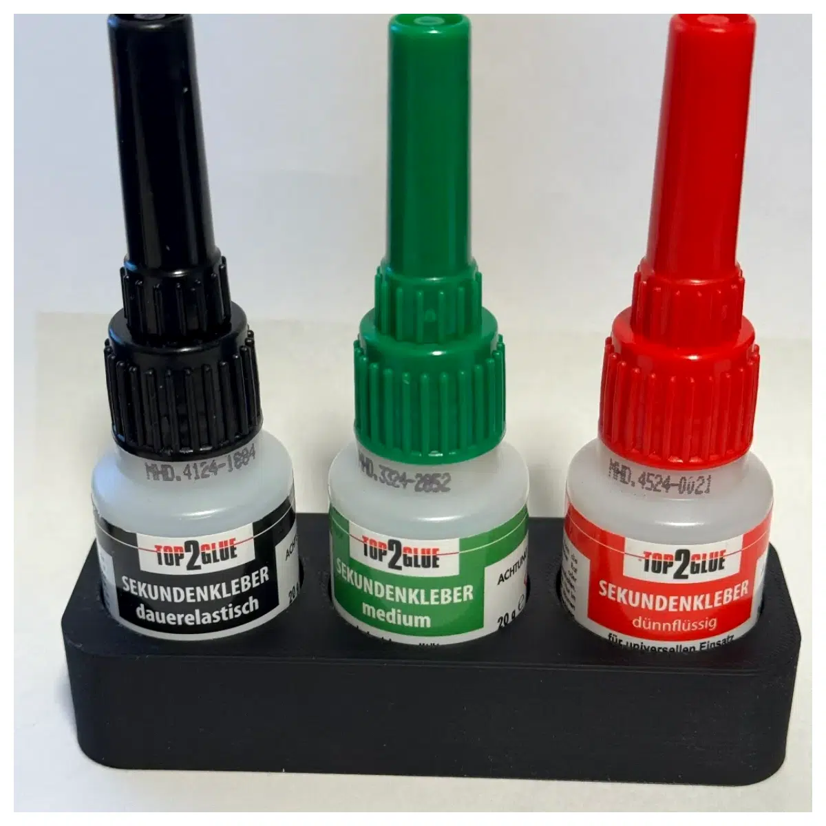 3 bottle glue organizer rack for superglue tubes storage holder desktop tidy