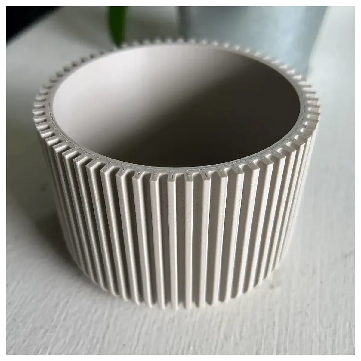 ribbed ceramic vase modern minimalist home decor tall flower arrangement centerpiece for living room table