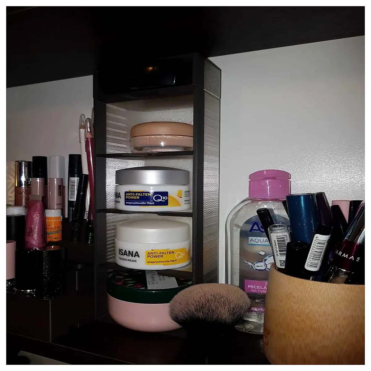 acrylic makeup organizer with lid clear cosmetic storage box for vanity desk large capacity beauty product holder