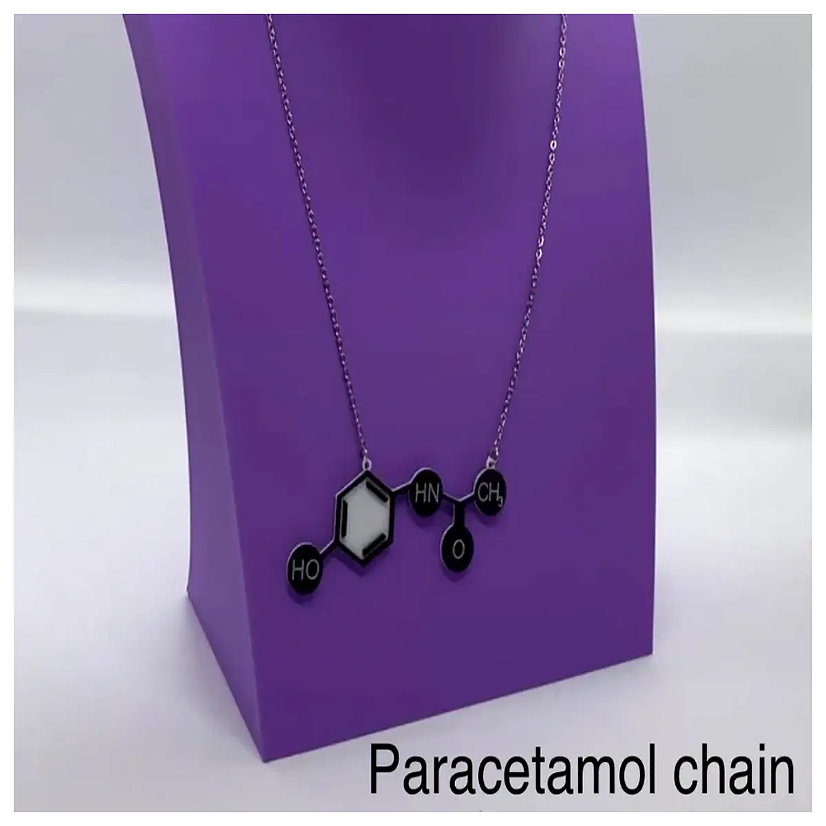 acetaminophen pill necklace pain relief medicine chain pendant for migraines