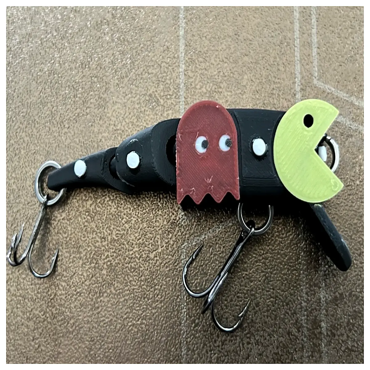 Pac Man Style Spined Lure Fishing Bait Swimmer Board Hooking Fish Casting Beach Fishing Expedition Gear Accessories Catch More Fish