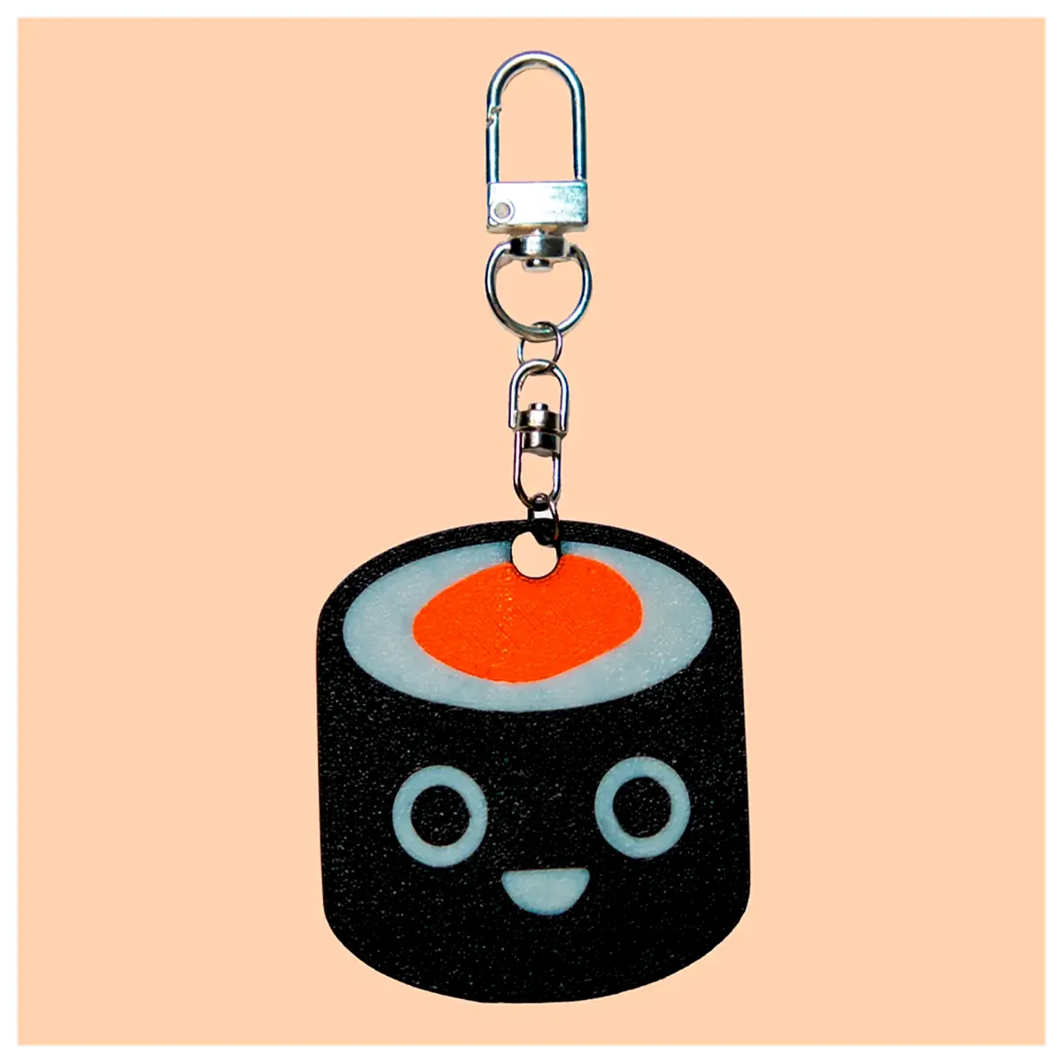 Sushi Roll Keychain Sushi Lover Gift Food Decor Sushi Roll Shaped Creative Small Gift Sushi Theme Accessory