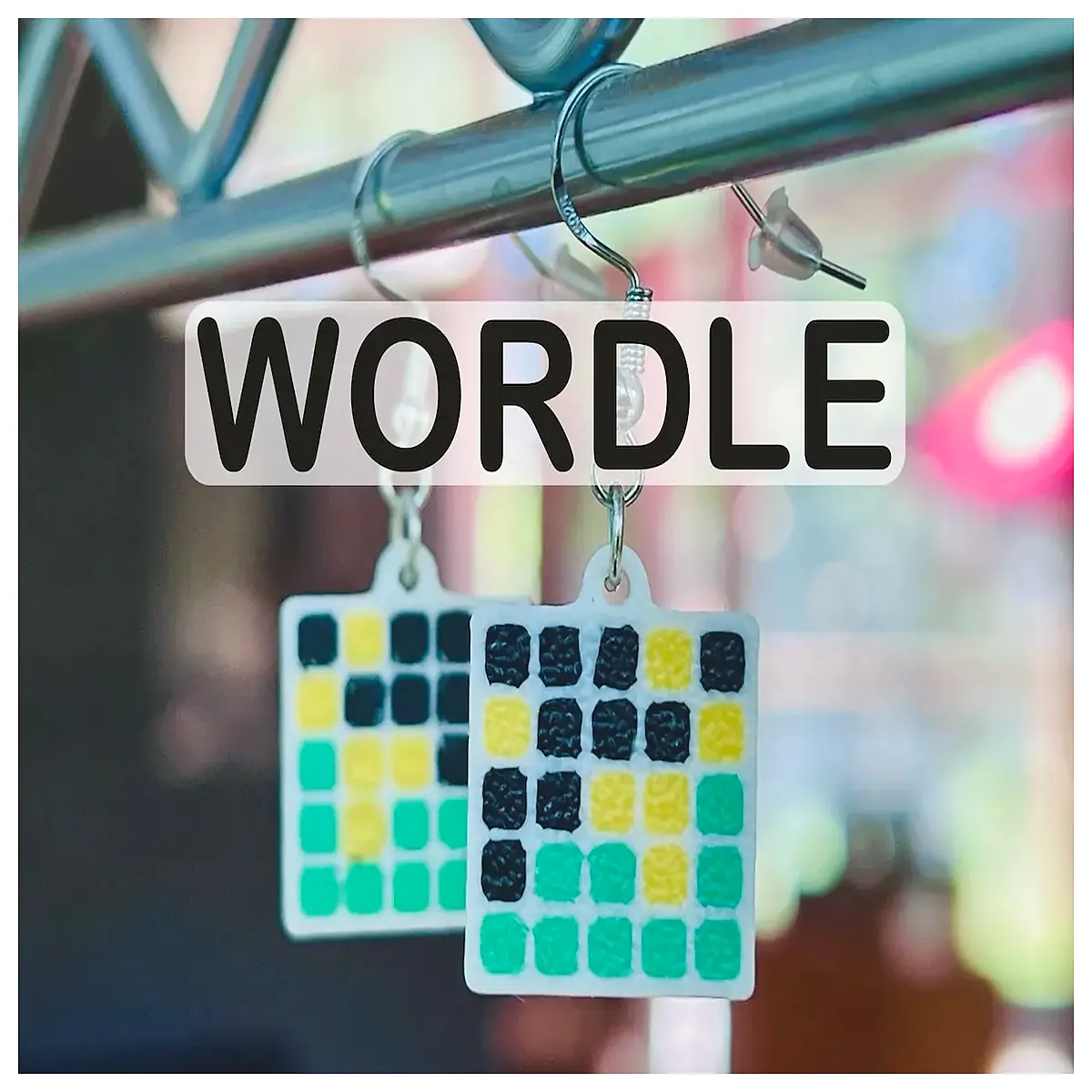 Wordle Puzzle Earrings Small Toy Brain Teaser Kids Gift Puzzle Game