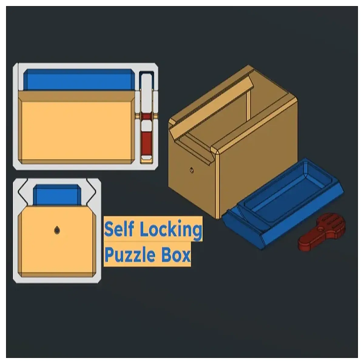Self Lock Puzzle Box No Support Brain Teaser Toy Kids Learning Puzzle Box Creative Gift Suitable for Babies Room Play Toys