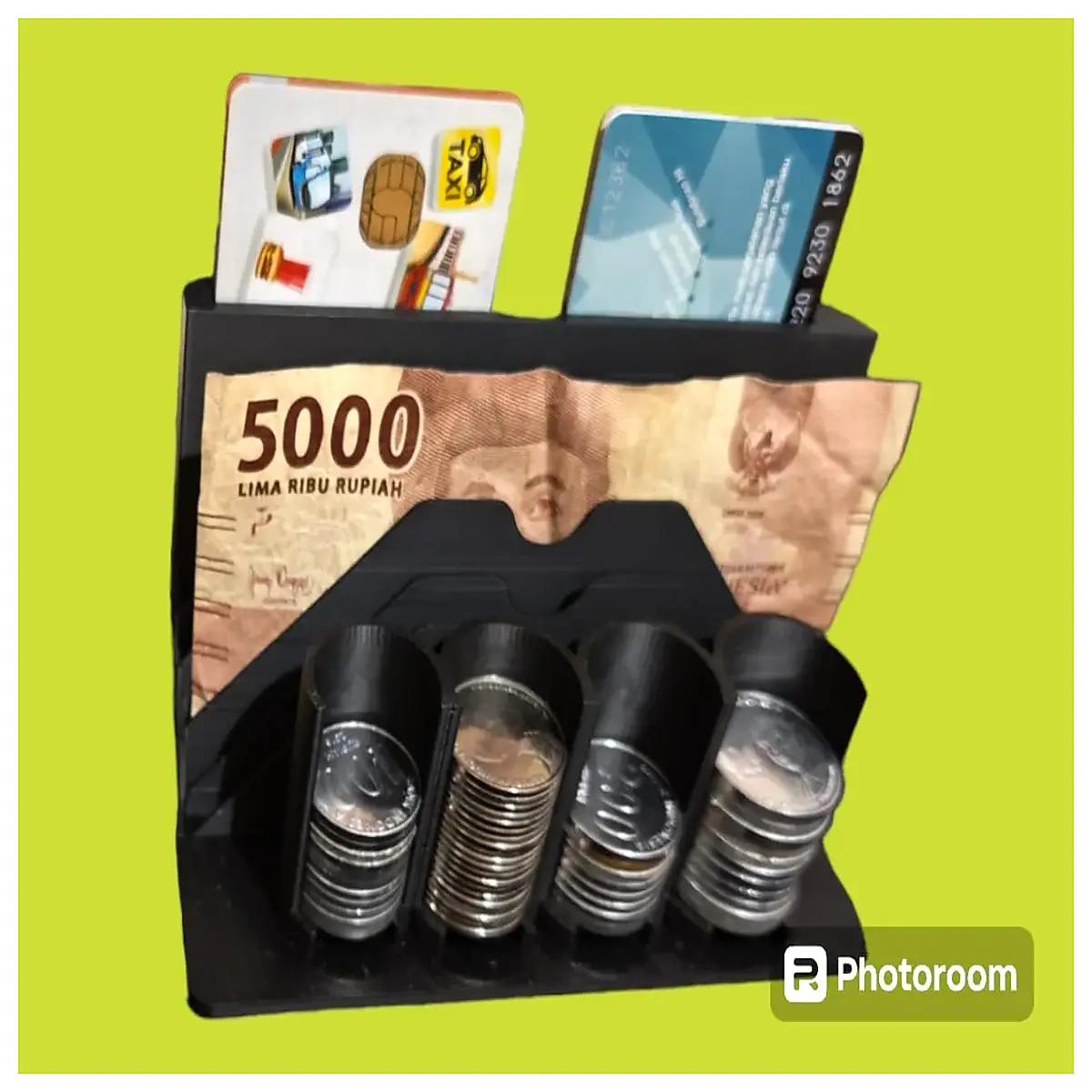 Car Coin Card Organizer Wallet Money Card Slot Divider Car Accessories Cash Management Coin Holder