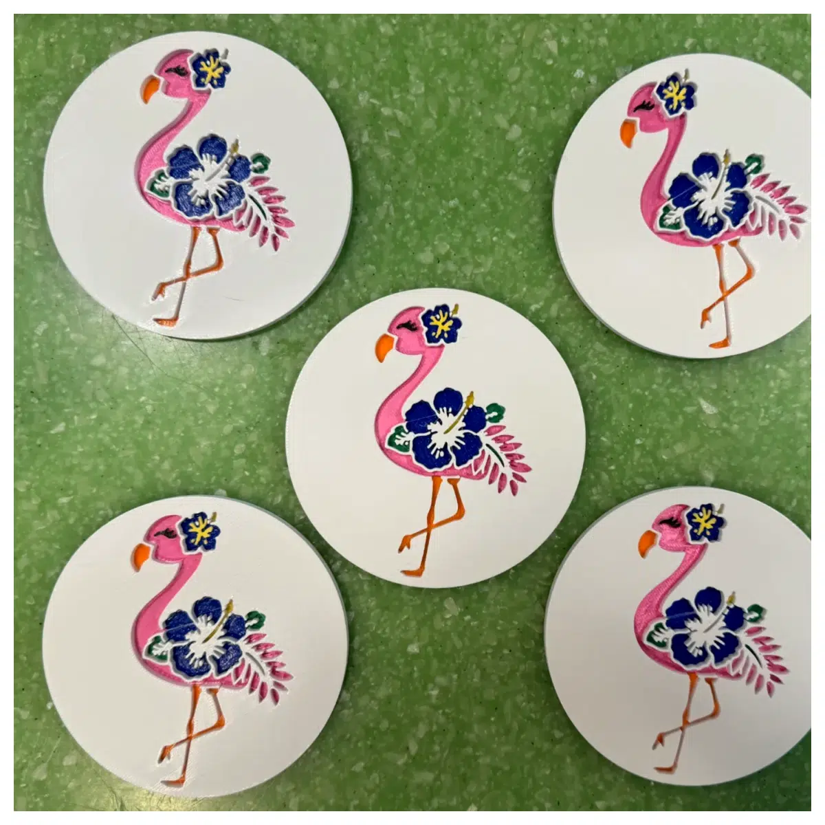 Flamingo Coasters V2 Table Decor Living Room Mat Home Accessory Non Slip Pad Cute Design