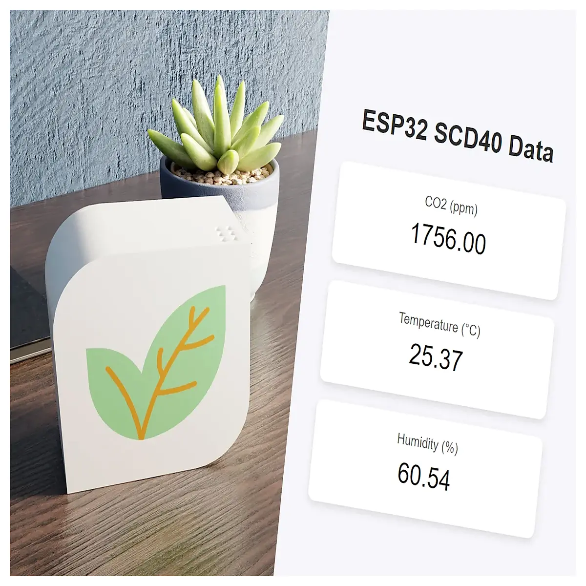 diy esp32 sht30 co2 sensor box with ndir mh z19b for home air quality monitoring and humidity logging