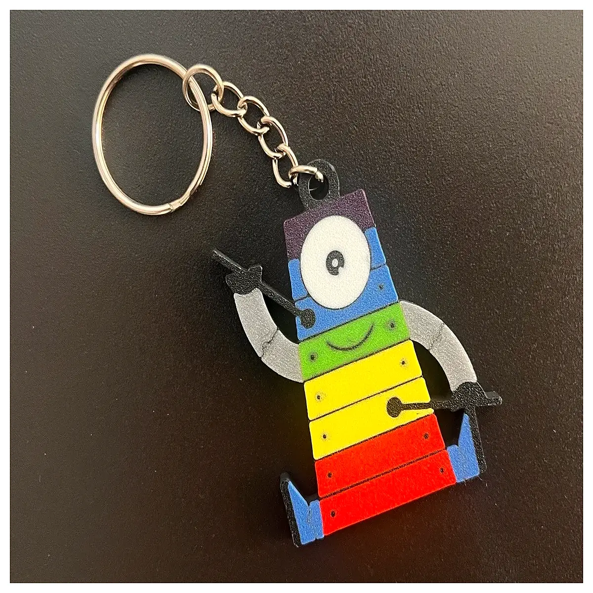 colorful wooden xylophone keychain toy for kids baby sensory gift