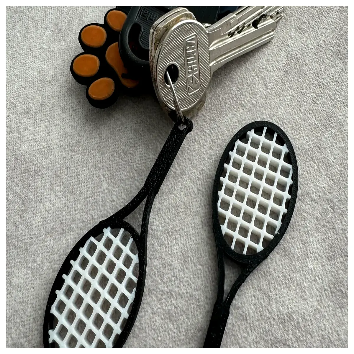Badminton Racket Keychain Sports Accessory Racket Decoration Tennis Players Tournament Memorabilia Racket Parts