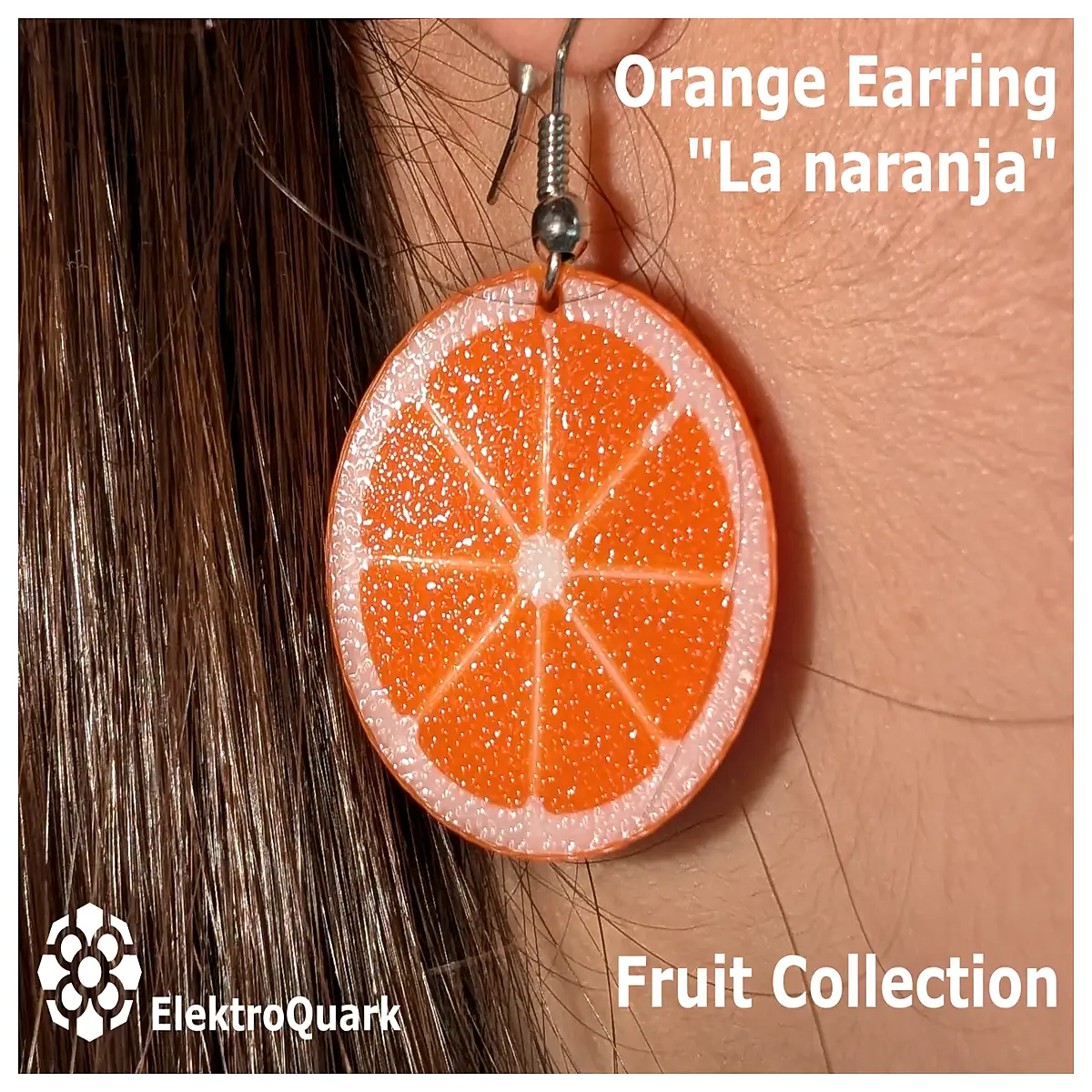 Orange Fruit Earrings La naranja Orange Drop Earrings Fruit Earring Accessories Orange Earring Jewelry for Women