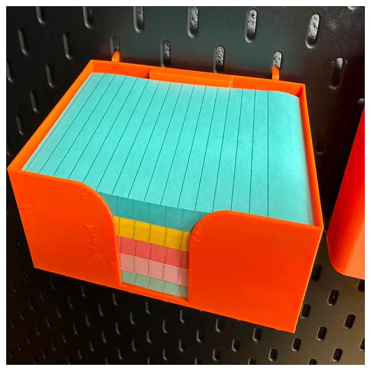 4x6 inch memo tube holder for skadis pegboard wall organizer desktop storage