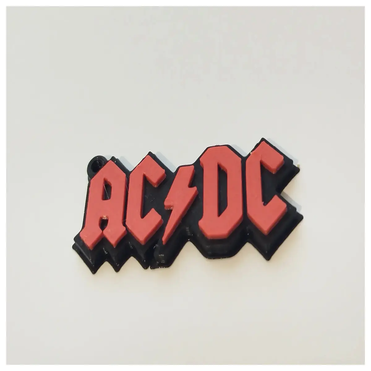 ACDC Keychain Car Decoration Hanging Accessory Car Enthusiast Gift Keychains Memorial Keepsake