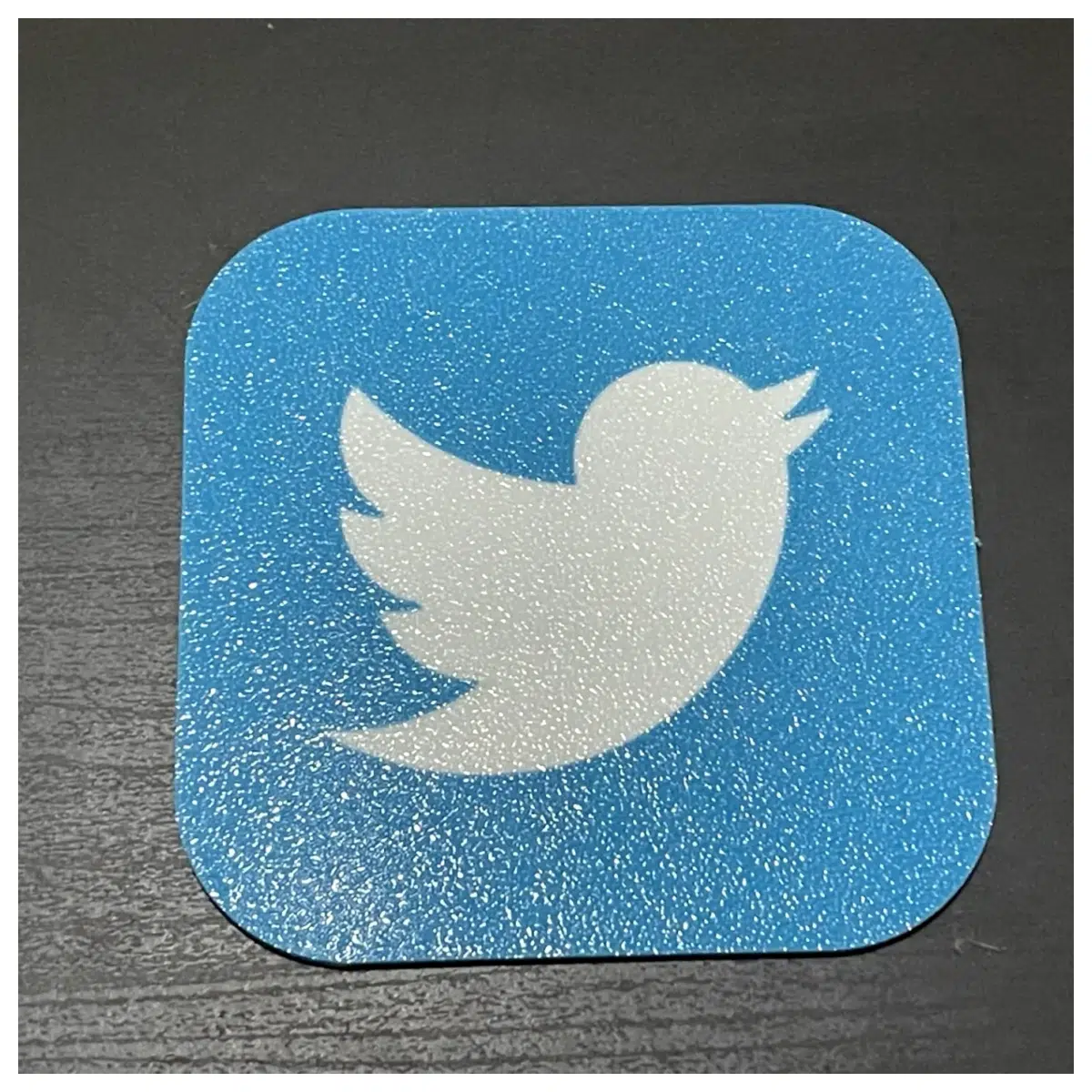 twitter coaster x app drink mat social media branding desk accessory glass protector for coffee table