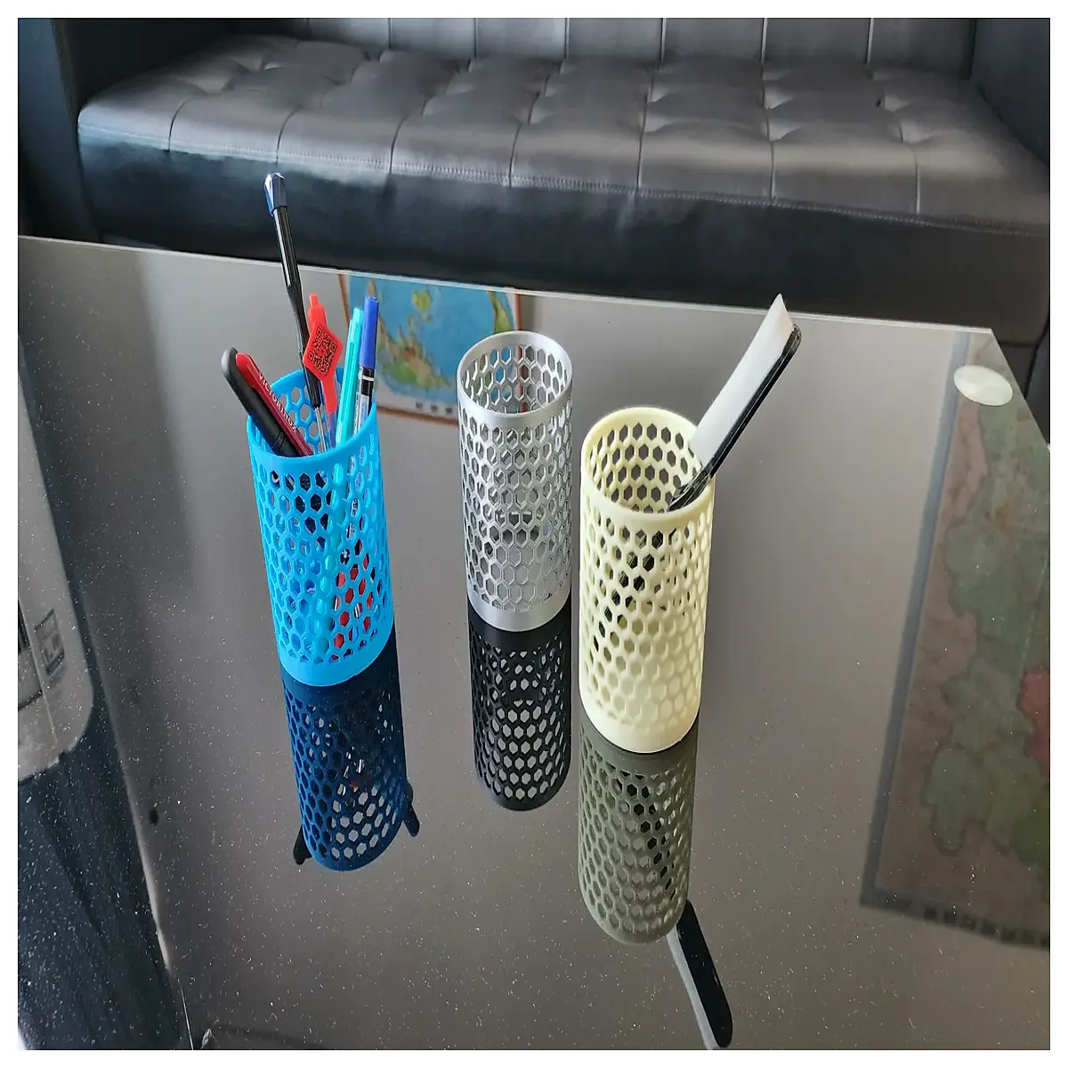 hexagonal pencil holder desk organizer storage box for pens pencils markers office supplies