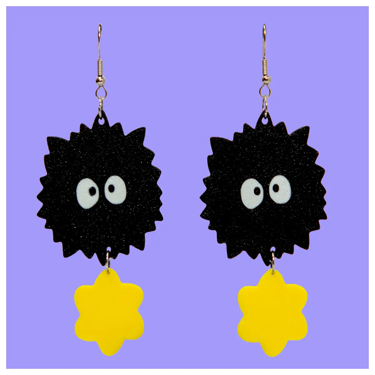 coal earrings gothic coal fairy jewelry dark fantasy gemstone studs mineral crystal drop earrings for women